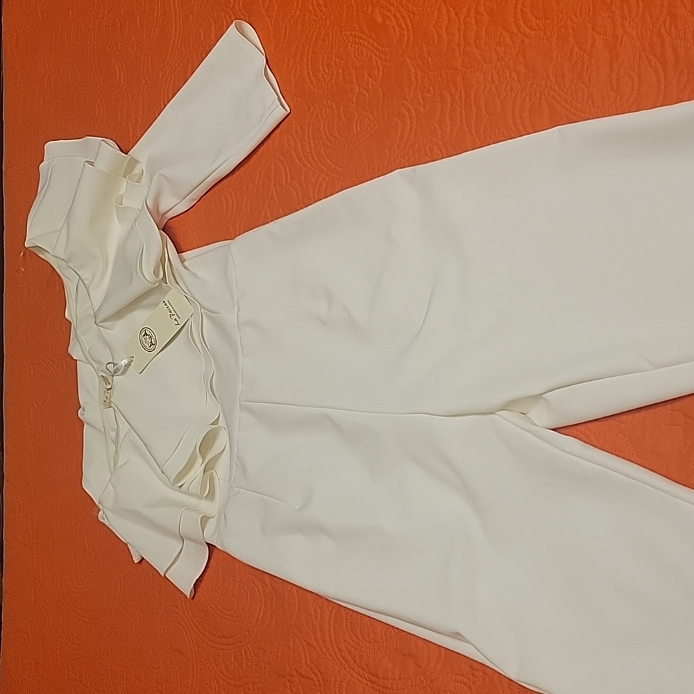 White pants jumpsuit